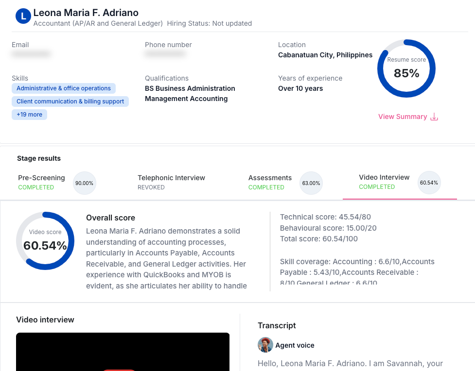Report Sharing — Gappeo AI hiring platform screenshot