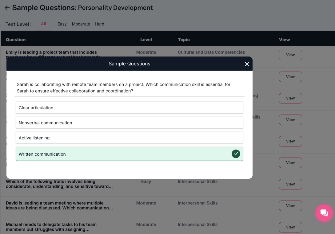Personality Analysis — Gappeo AI hiring platform screenshot